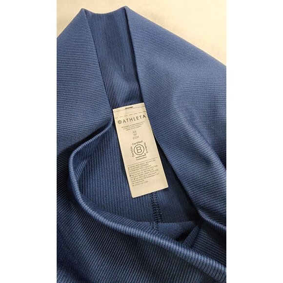 Athleta Aurora Seamless Jay Blue Ribbed Leggings XS - Picture 7 of 7